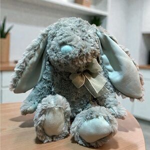 Signature Select Floppy Ear Bunny Rabbit Green Plush 10"H Satin Ears Hug Fun